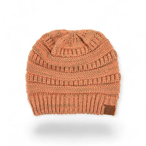 C.C® Crafted Multi - Color Beanie – Unisex Soft Acrylic Winter Hat, Crochet - Look Knit, One Size - Truly Contagious