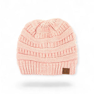 C.C® Crafted Multi - Color Beanie – Unisex Soft Acrylic Winter Hat, Crochet - Look Knit, One Size - Truly Contagious