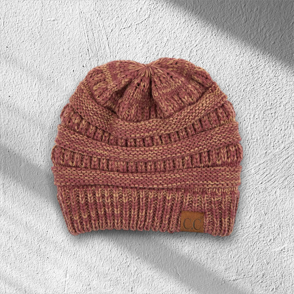 C.C® Crafted Multi - Color Beanie - Unisex Soft Acrylic Winter Hat, Crochet - Look Knit, One Size - Truly Contagious