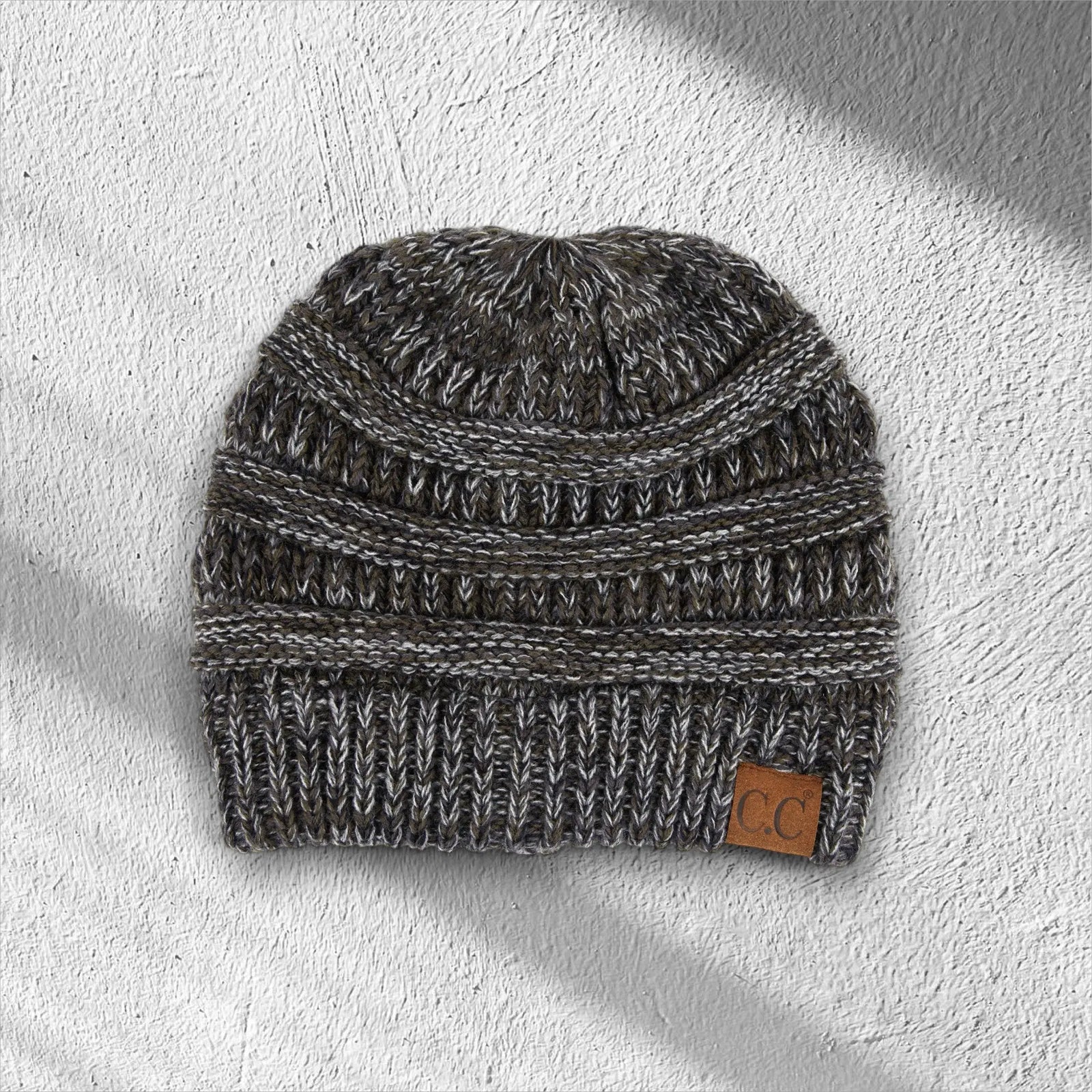 C.C® Crafted Multi - Color Beanie - Unisex Soft Acrylic Winter Hat, Crochet - Look Knit, One Size - Truly Contagious