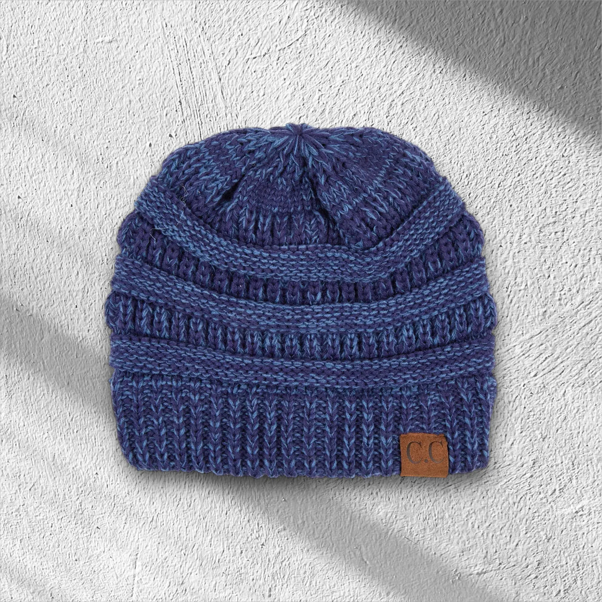 C.C® Crafted Multi - Color Beanie - Unisex Soft Acrylic Winter Hat, Crochet - Look Knit, One Size - Truly Contagious