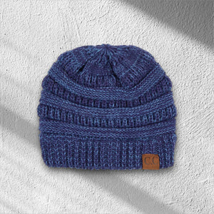 C.C® Crafted Multi - Color Beanie – Unisex Soft Acrylic Winter Hat, Crochet - Look Knit, One Size - Truly Contagious