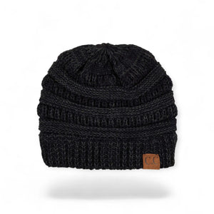 C.C® Crafted Multi - Color Beanie – Unisex Soft Acrylic Winter Hat, Crochet - Look Knit, One Size - Truly Contagious