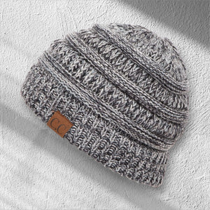 C.C® Crafted Multi - Color Beanie – Unisex Soft Acrylic Winter Hat, Crochet - Look Knit, One Size - Truly Contagious