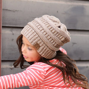 C.C® Crafted Multi - Color Beanie – Unisex Soft Acrylic Winter Hat, Crochet - Look Knit, One Size - Truly Contagious
