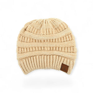 C.C® Crafted Multi - Color Beanie – Unisex Soft Acrylic Winter Hat, Crochet - Look Knit, One Size - Truly Contagious