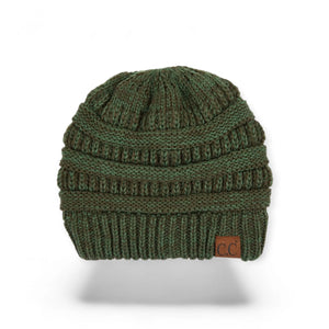 C.C® Crafted Multi - Color Beanie – Unisex Soft Acrylic Winter Hat, Crochet - Look Knit, One Size - Truly Contagious