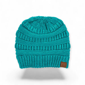 C.C® Crafted Multi - Color Beanie – Unisex Soft Acrylic Winter Hat, Crochet - Look Knit, One Size - Truly Contagious