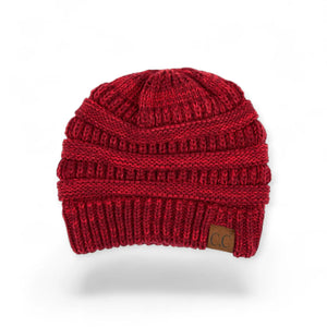 C.C® Crafted Multi - Color Beanie – Unisex Soft Acrylic Winter Hat, Crochet - Look Knit, One Size - Truly Contagious