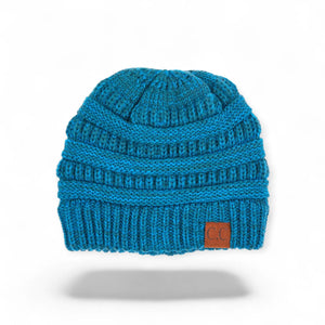 C.C® Crafted Multi - Color Beanie – Unisex Soft Acrylic Winter Hat, Crochet - Look Knit, One Size - Truly Contagious