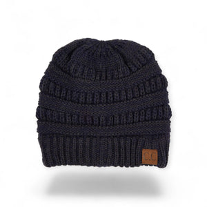 C.C® Crafted Multi - Color Beanie – Unisex Soft Acrylic Winter Hat, Crochet - Look Knit, One Size - Truly Contagious