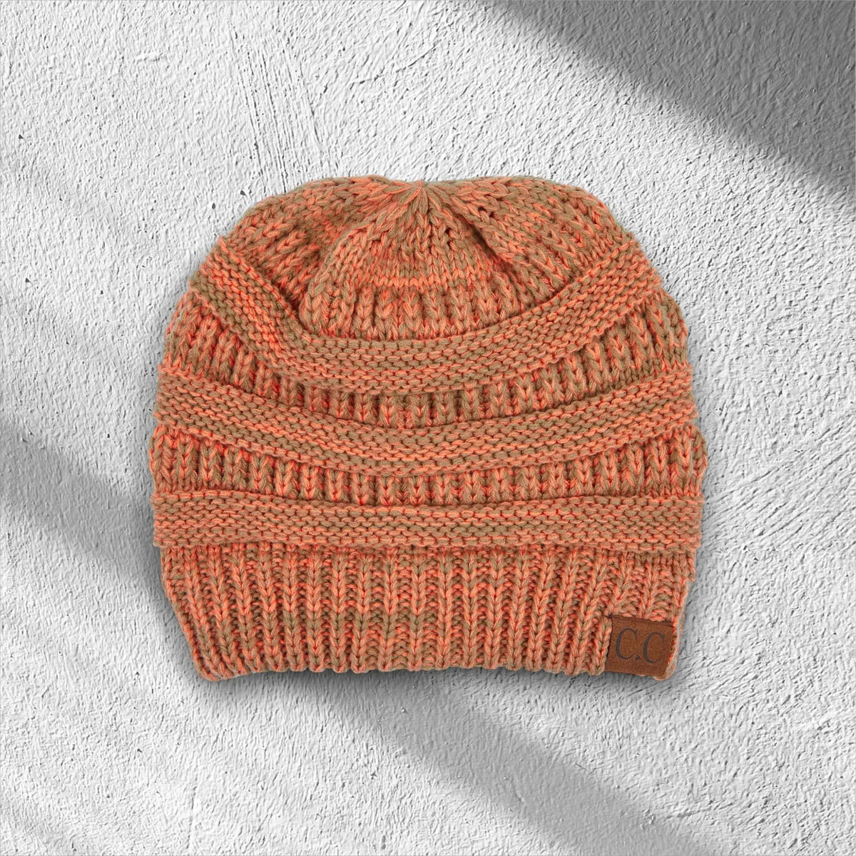 C.C® Crafted Multi - Color Beanie - Unisex Soft Acrylic Winter Hat, Crochet - Look Knit, One Size - Truly Contagious