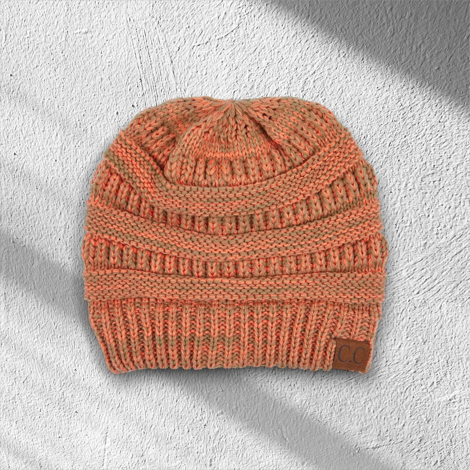 C.C® Crafted Multi - Color Beanie - Unisex Soft Acrylic Winter Hat, Crochet - Look Knit, One Size - Truly Contagious