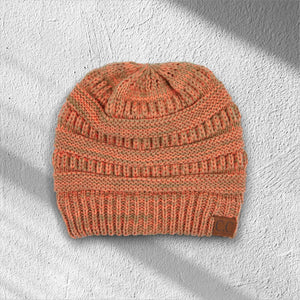 C.C® Crafted Multi - Color Beanie – Unisex Soft Acrylic Winter Hat, Crochet - Look Knit, One Size - Truly Contagious