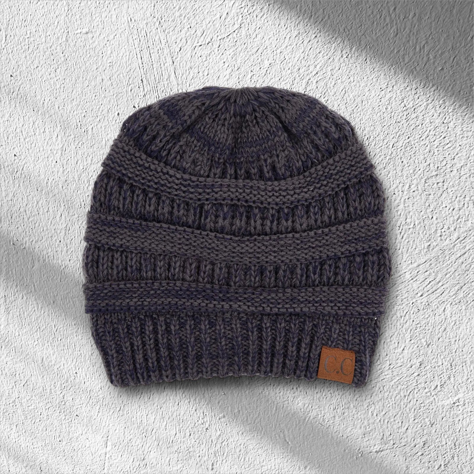 C.C® Crafted Multi - Color Beanie - Unisex Soft Acrylic Winter Hat, Crochet - Look Knit, One Size - Truly Contagious