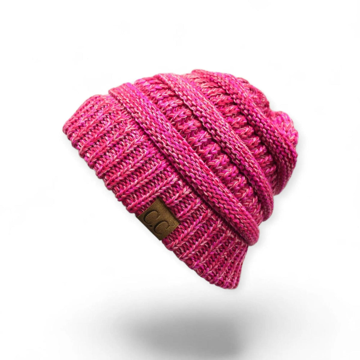 C.C® Crafted Multi - Color Beanie - Unisex Soft Acrylic Winter Hat, Crochet - Look Knit, One Size - Truly Contagious