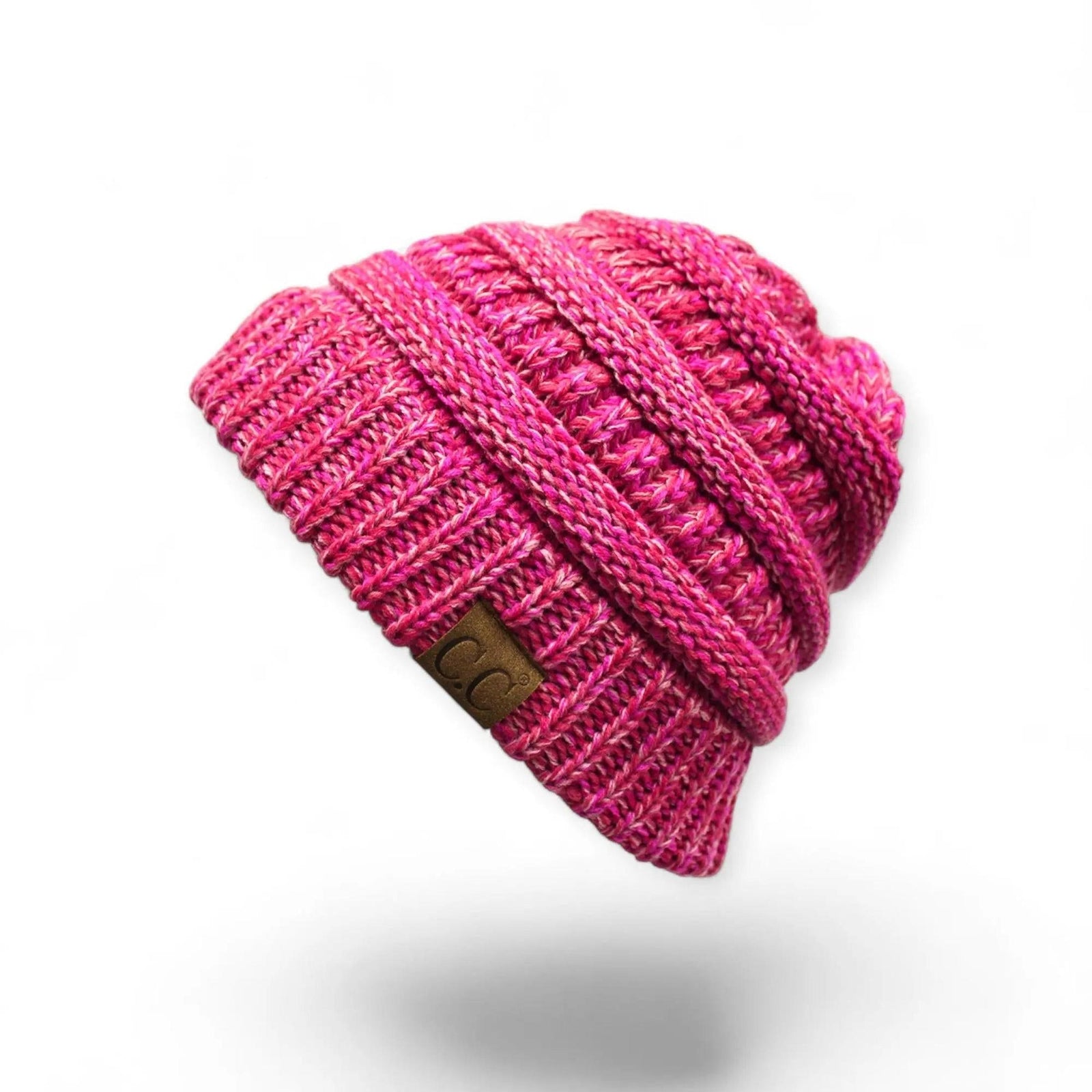 C.C® Crafted Multi - Color Beanie - Unisex Soft Acrylic Winter Hat, Crochet - Look Knit, One Size - Truly Contagious