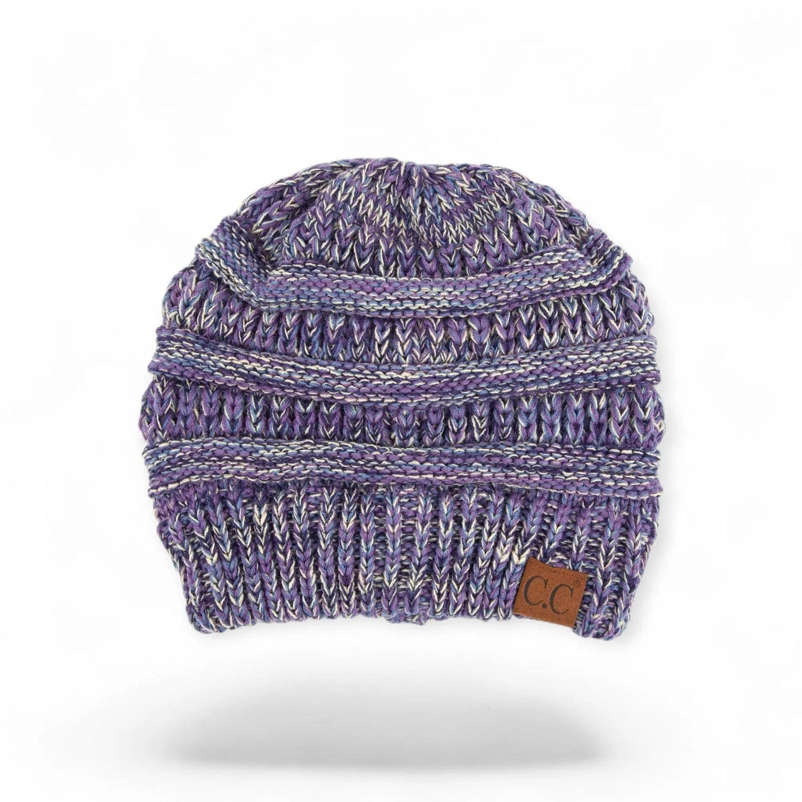 C.C® Crafted Multi - Color Beanie - Unisex Soft Acrylic Winter Hat, Crochet - Look Knit, One Size - Truly Contagious