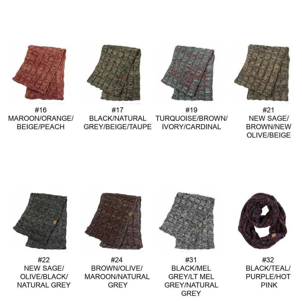 CC Crafted Multi Color Infinity Scarf - Truly Contagious