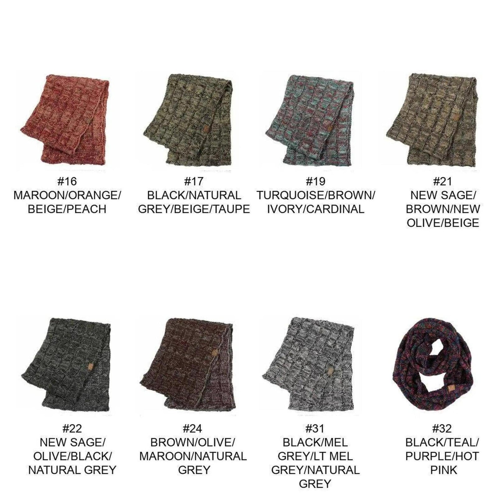 CC Crafted Multi Color Infinity Scarf - Truly Contagious