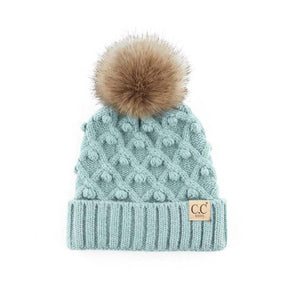 CC Crafted Pom Kids Youth to Adult Beanies Hats - Truly Contagious
