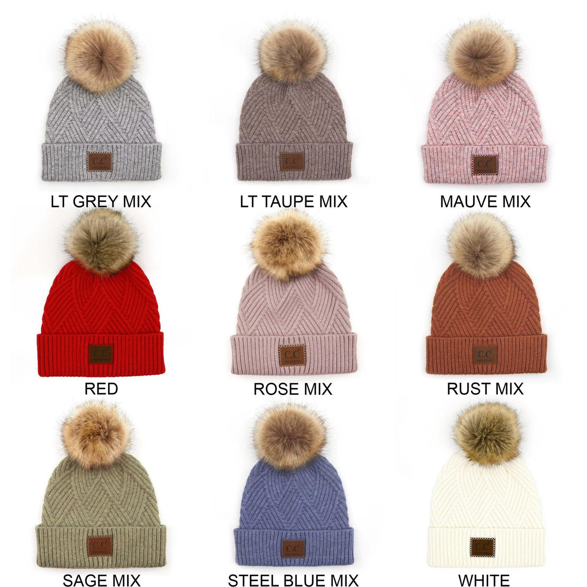 CC Criss - Cross Suede Patch Kids Toddler to Adult Beanie Adult - Truly Contagious