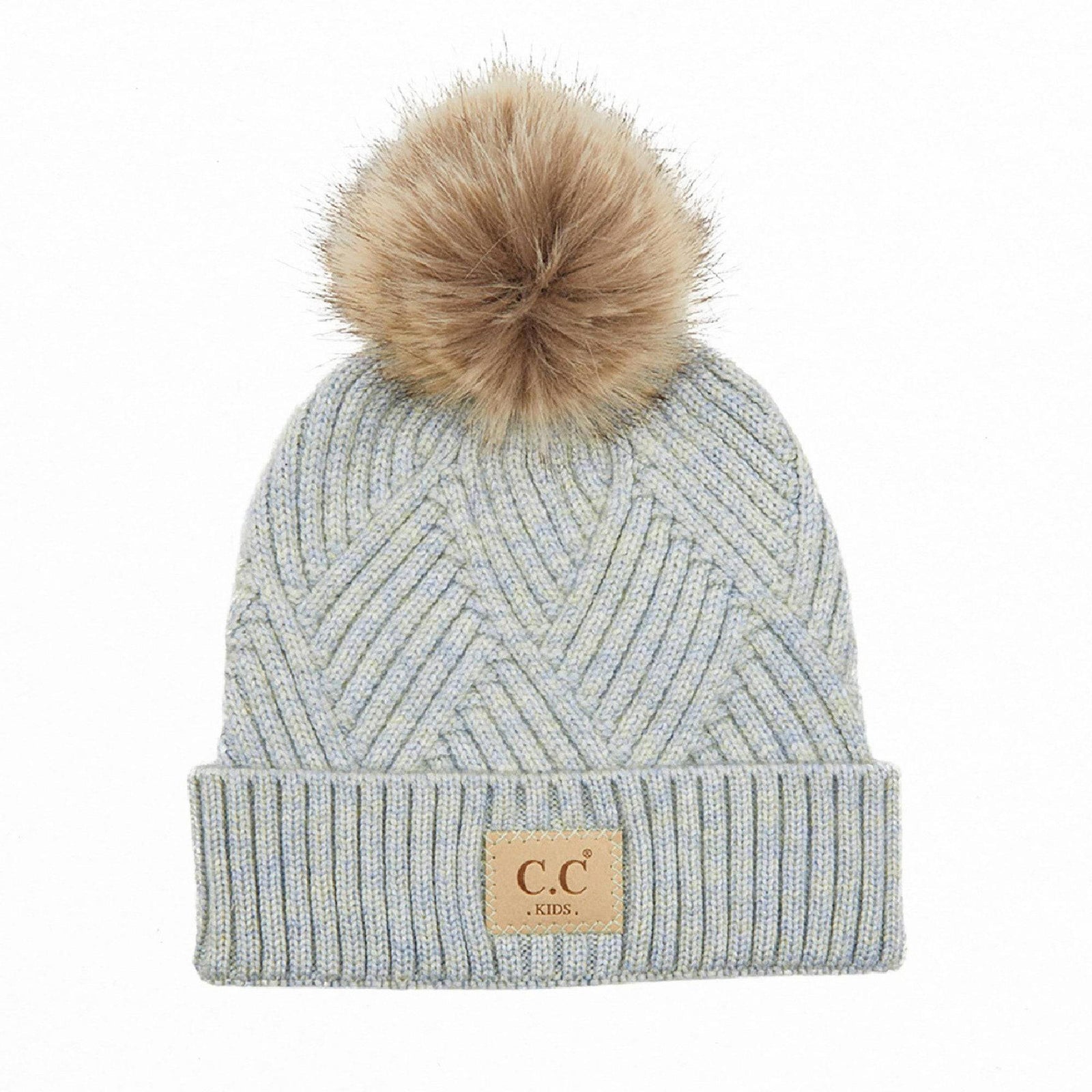CC Criss - Cross Suede Patch Kids Toddler to Adult Beanie Adult - Truly Contagious