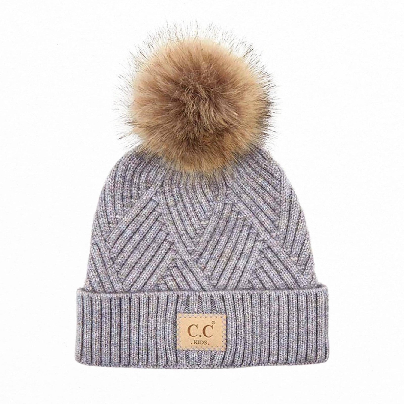 CC Criss - Cross Suede Patch Kids Toddler to Adult Beanie Adult - Truly Contagious