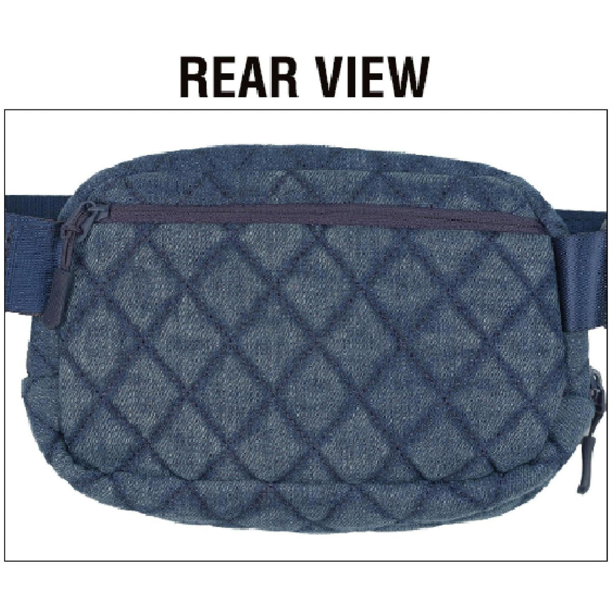 CC Denim Diamond Quilted Fanny Pack by Truly Contagious - Truly Contagious