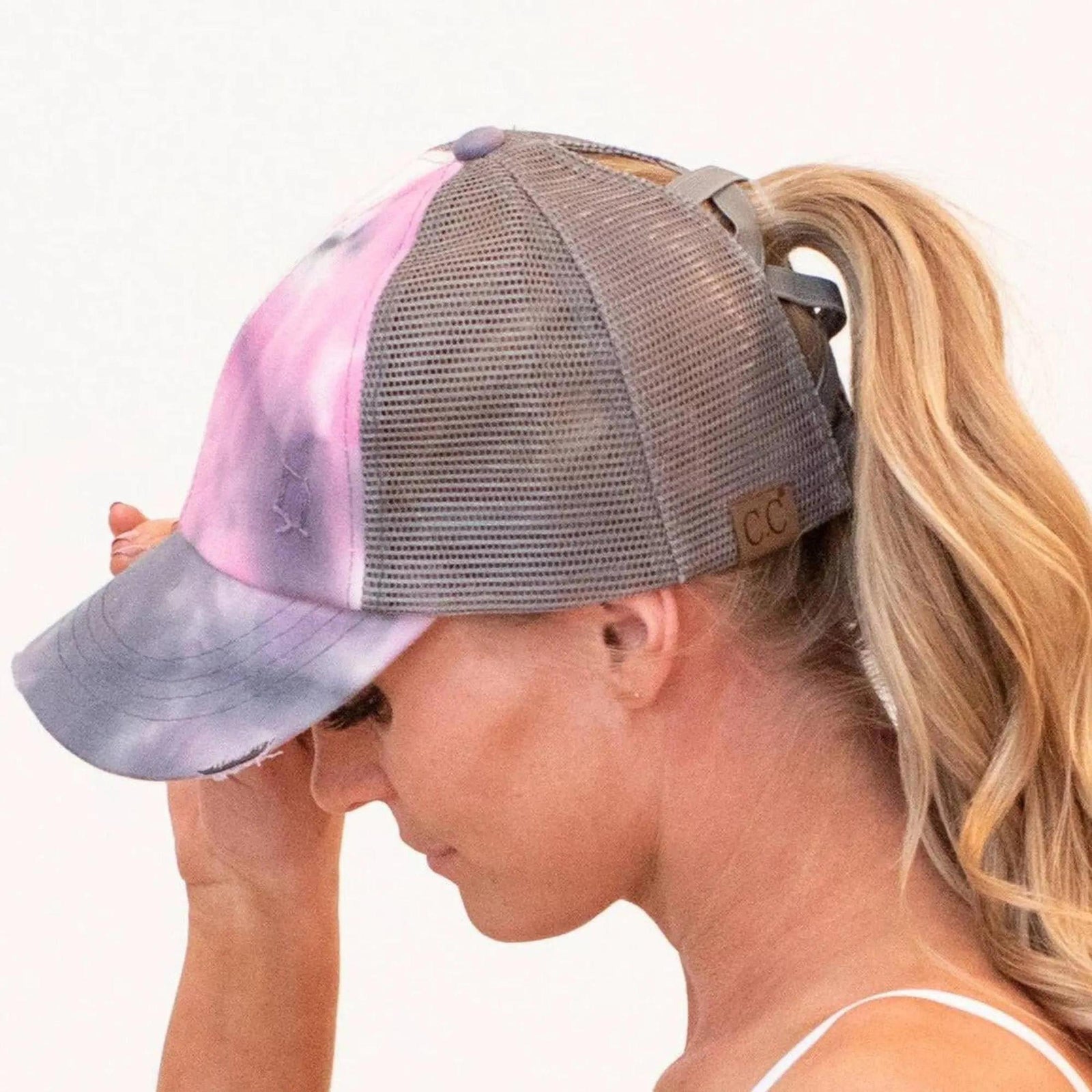CC Diamond Dyed Mesh Criss - Cross Pony Cap - Truly Contagious