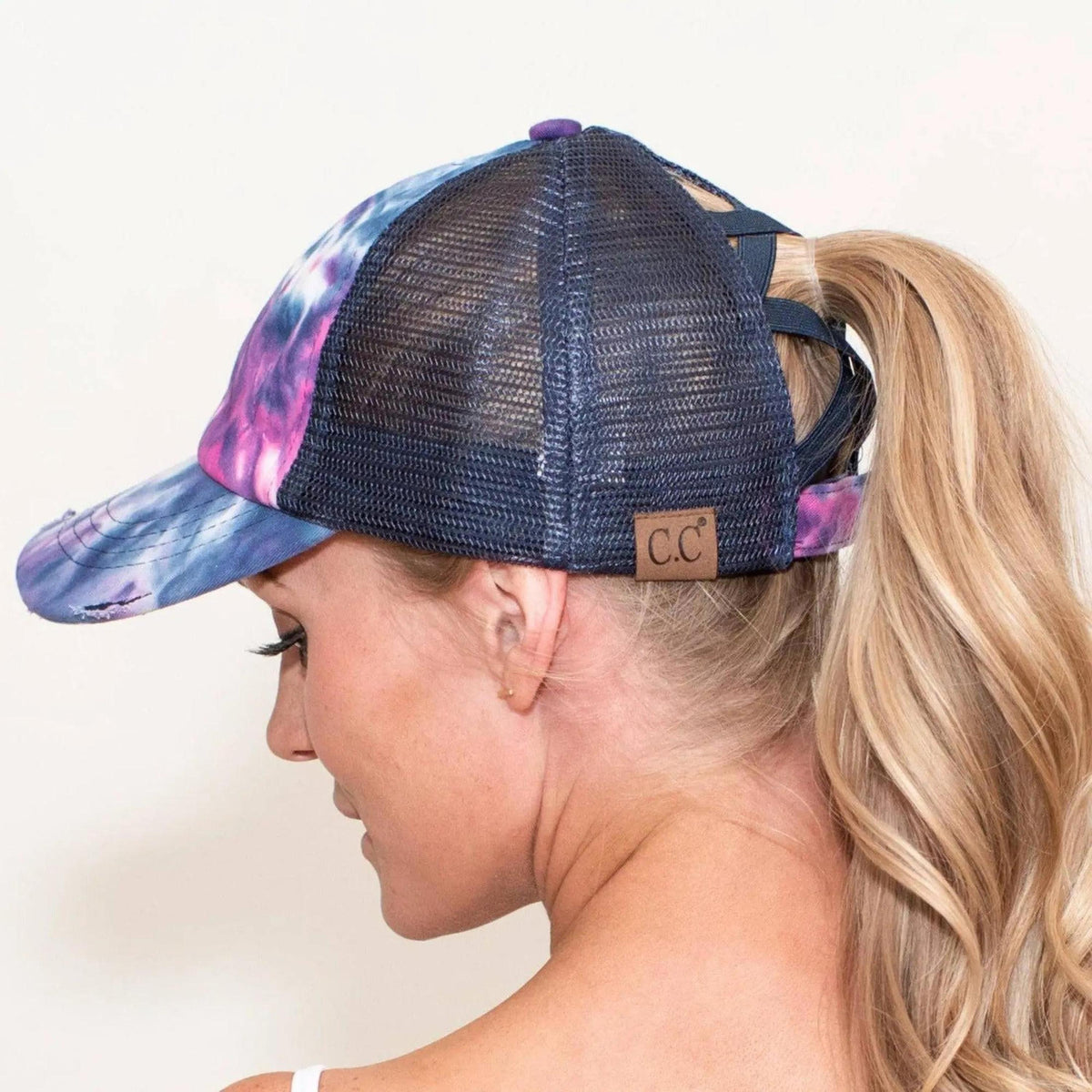 CC Diamond Dyed Mesh Criss - Cross Pony Cap - Truly Contagious