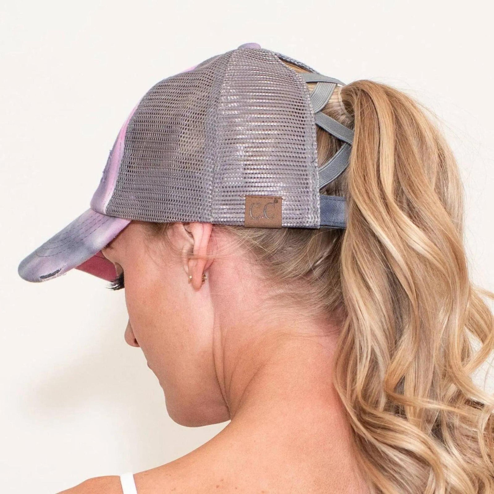 CC Diamond Dyed Mesh Criss - Cross Pony Cap - Truly Contagious