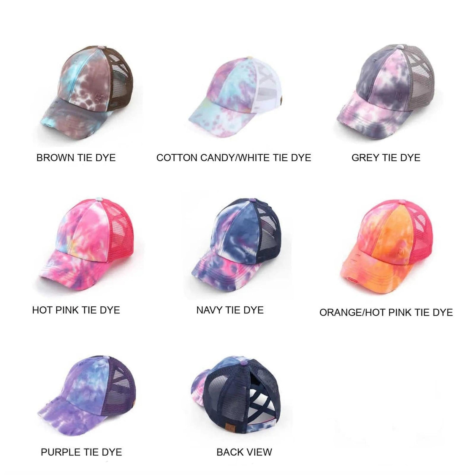 CC Diamond Dyed Mesh Criss - Cross Pony Cap - Truly Contagious