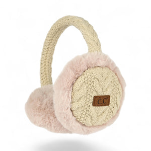 C.C Faux Earmuffs with Rhinestone Band – Stylish Winter Ear Warmers - Truly Contagious