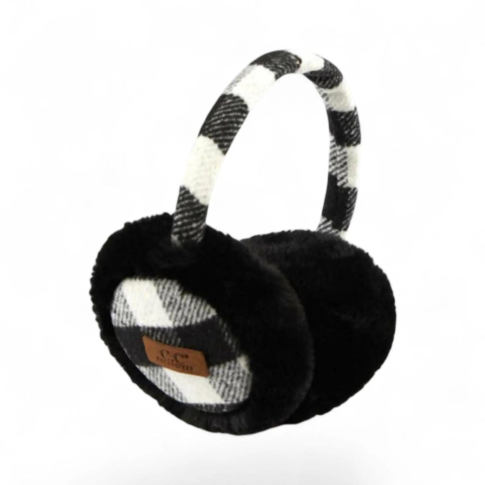 C.C Faux Earmuffs with Rhinestone Band - Stylish Winter Ear Warmers - Truly Contagious