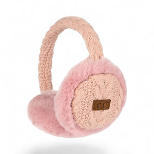 C.C Faux Earmuffs with Rhinestone Band – Stylish Winter Ear Warmers - Truly Contagious