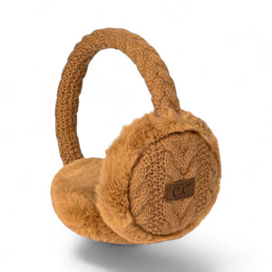 C.C Faux Earmuffs with Rhinestone Band – Stylish Winter Ear Warmers - Truly Contagious
