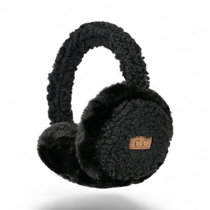 C.C Faux Earmuffs with Rhinestone Band – Stylish Winter Ear Warmers - Truly Contagious