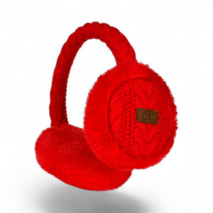 C.C Faux Earmuffs with Rhinestone Band – Stylish Winter Ear Warmers - Truly Contagious