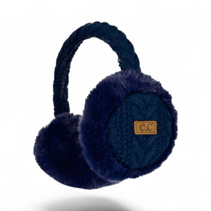 C.C Faux Earmuffs with Rhinestone Band – Stylish Winter Ear Warmers - Truly Contagious