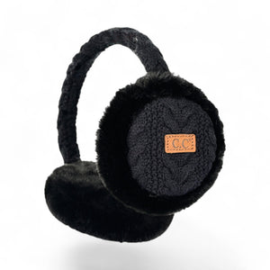 C.C Faux Earmuffs with Rhinestone Band – Stylish Winter Ear Warmers - Truly Contagious