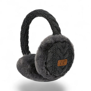 C.C Faux Earmuffs with Rhinestone Band – Stylish Winter Ear Warmers - Truly Contagious