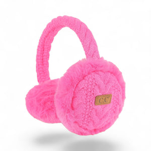 C.C Faux Earmuffs with Rhinestone Band – Stylish Winter Ear Warmers - Truly Contagious