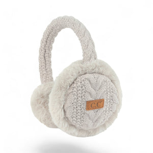 C.C Faux Earmuffs with Rhinestone Band – Stylish Winter Ear Warmers - Truly Contagious
