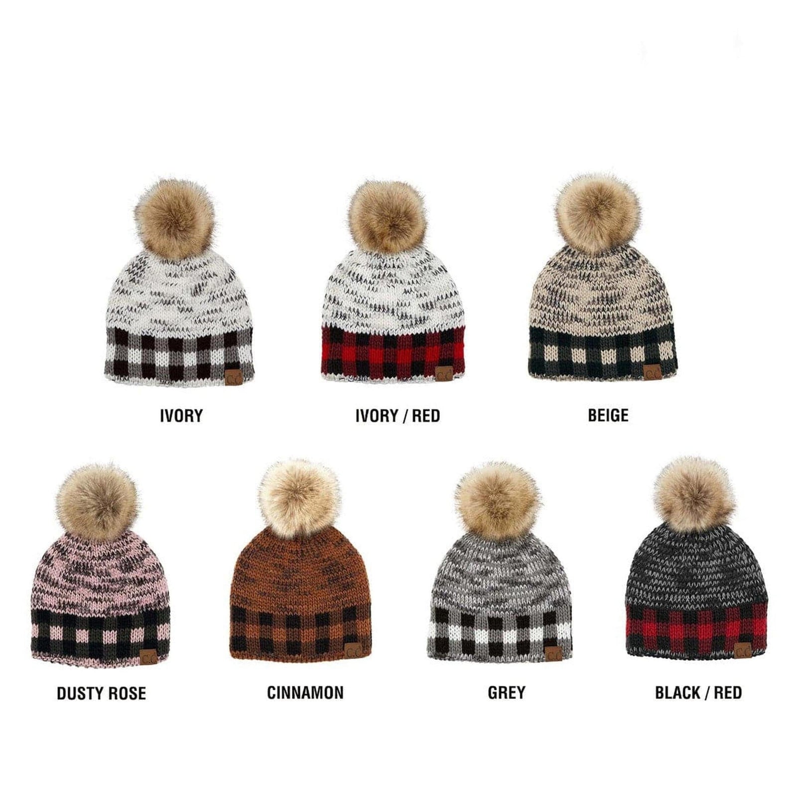 CC Fire Cozy Buffalo Plaid Beanie - Truly Contagious