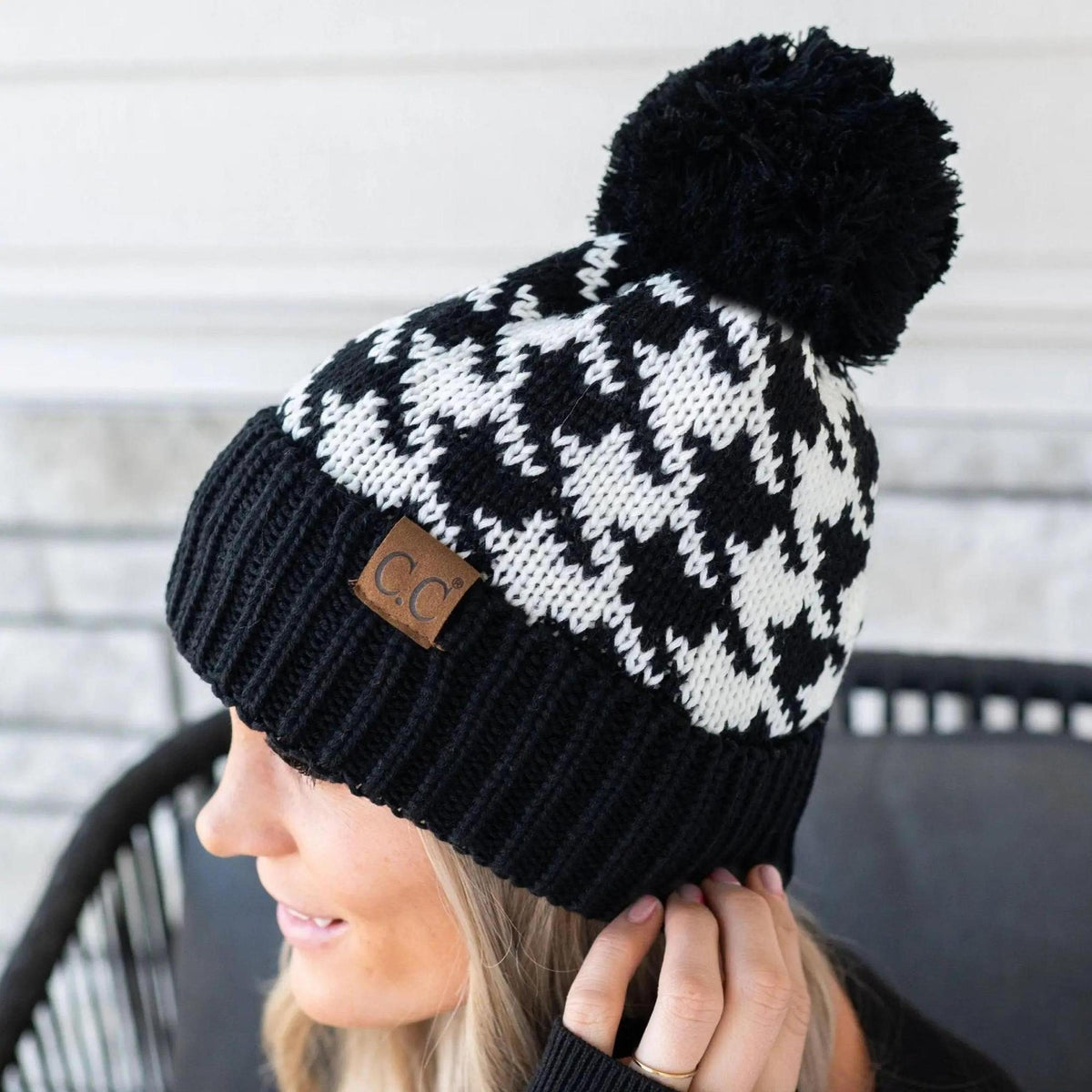 CC Houndstooth Beanie - Truly Contagious