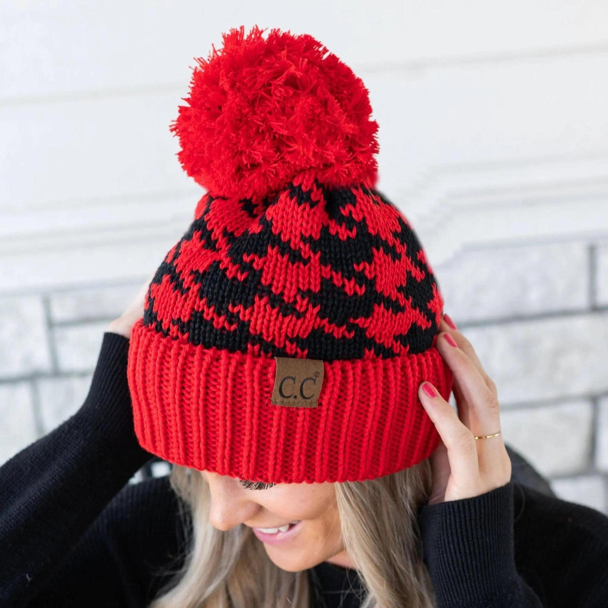 CC Houndstooth Beanie - Truly Contagious