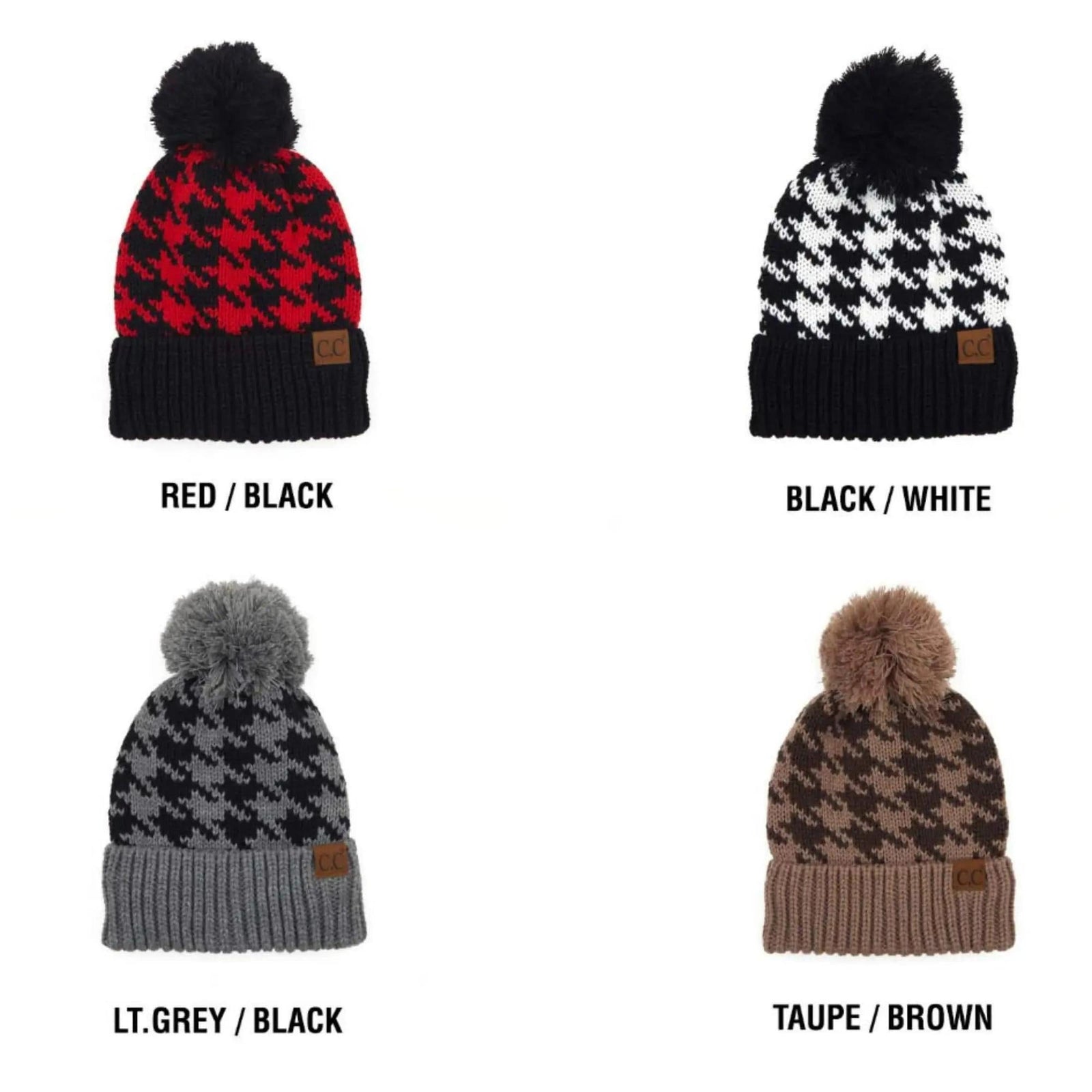 CC Houndstooth Beanie - Truly Contagious