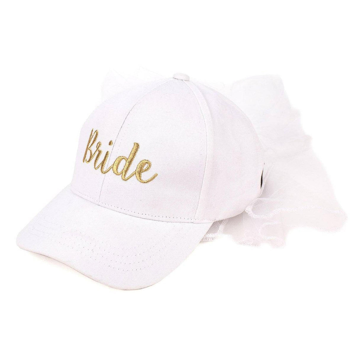 CC Just Married Bridal Veil Cap for Women - Truly Contagious