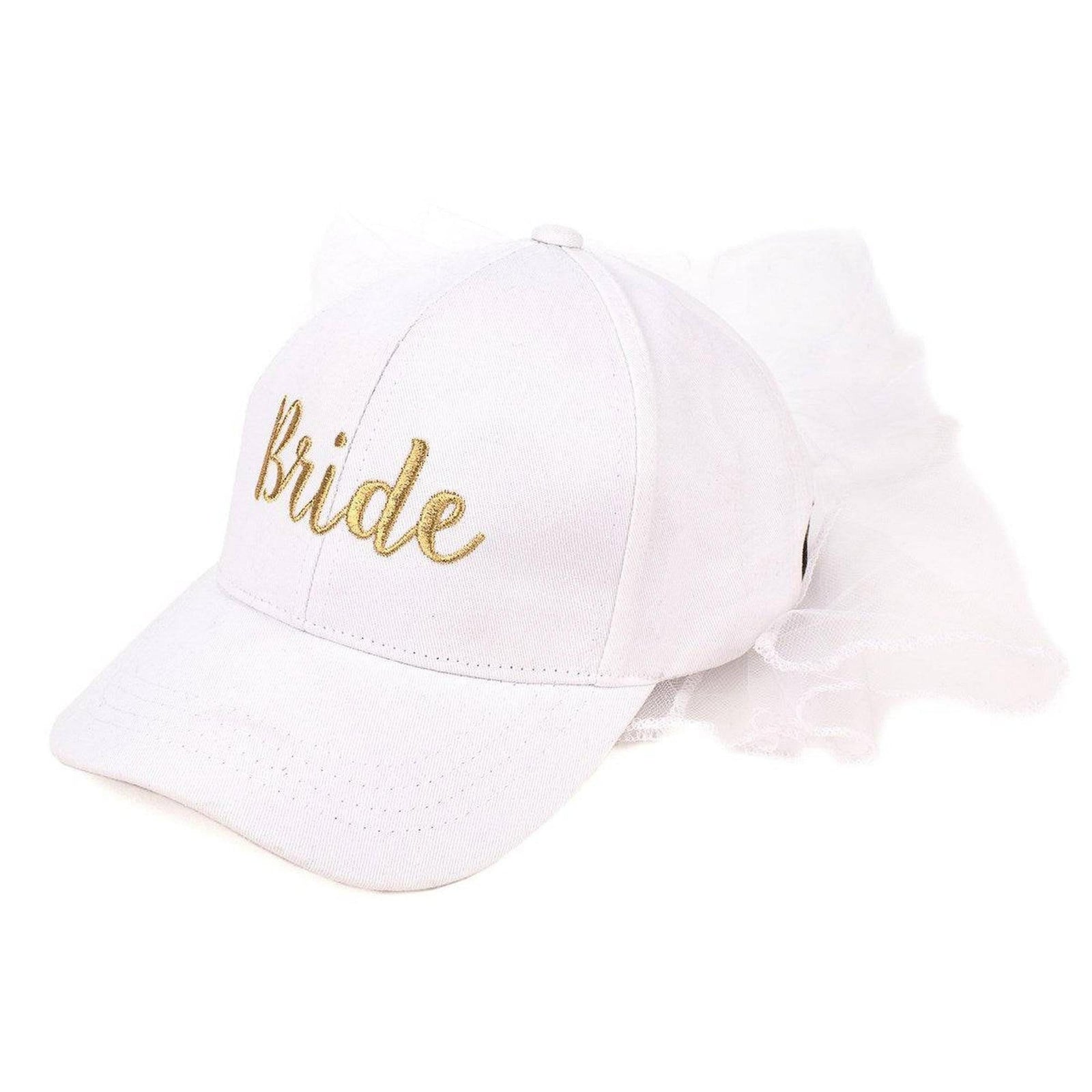 CC Just Married Bridal Veil Cap for Women - Truly Contagious